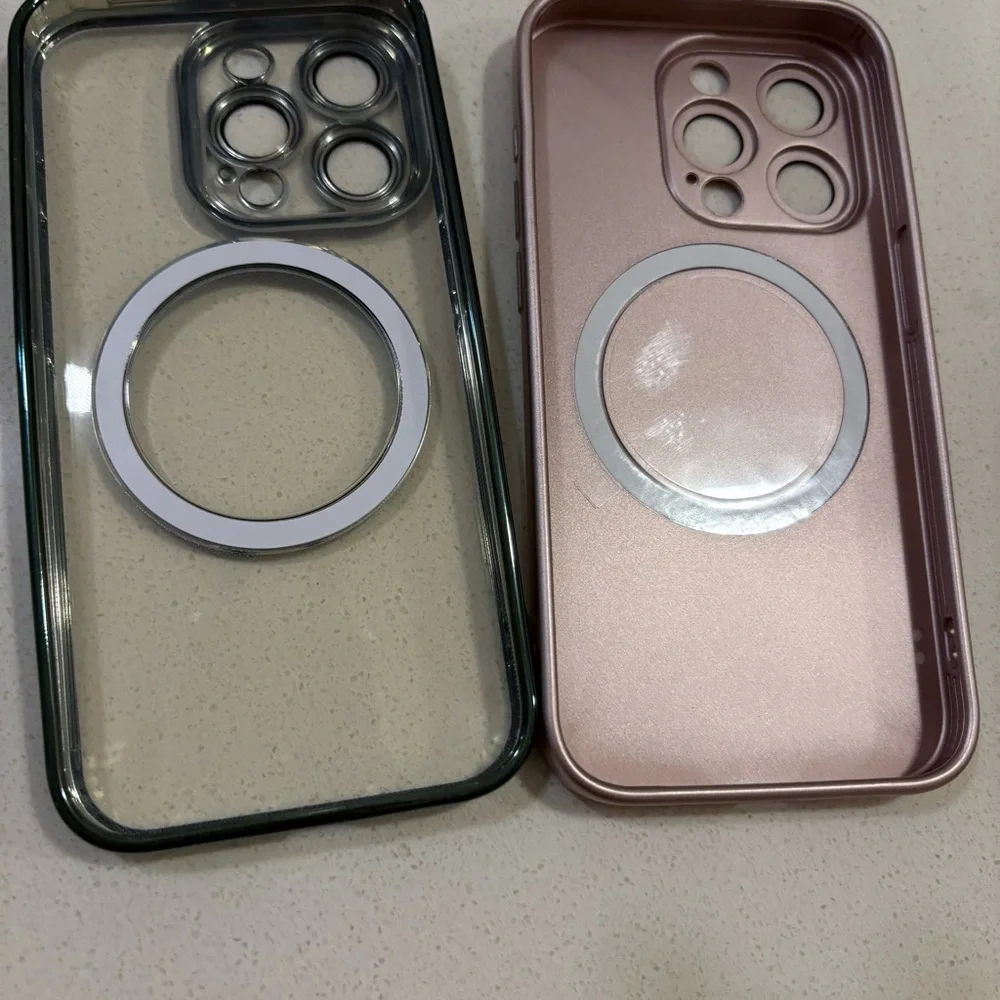 iPhone 15 Pro MagSafe Phone Case - Green and Pink